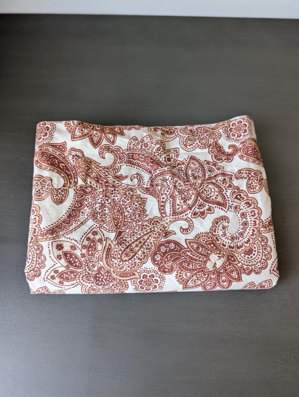Better Homes And Gardens Rust Paisley Flat Sheet Queen Size 103"X103"